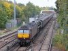 0945 ECS Southall to Poole at St Denys 18th October 2013. 47.237 leading 70000. Don Benn.JPG