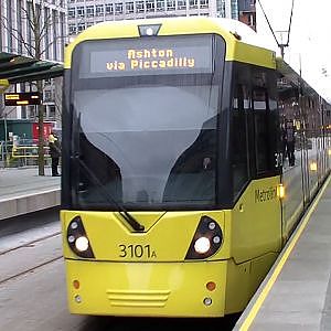 Manchester Metrolink   St Peter's Square   2CC Opening Day - YouTube