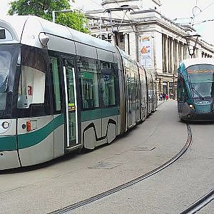 Nottingham Trams at Old Market Square - YouTube