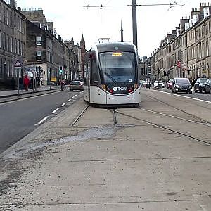 Edinburgh Trams at York Place - YouTube