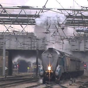 Bittern powering through Doncaster - YouTube