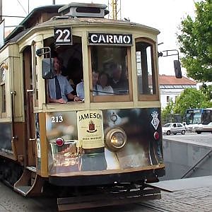 Oporto Trams Line 22   Batalha Carmo Batalha - YouTube