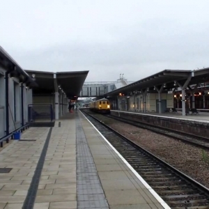 Engineering and test trains at Derby - YouTube