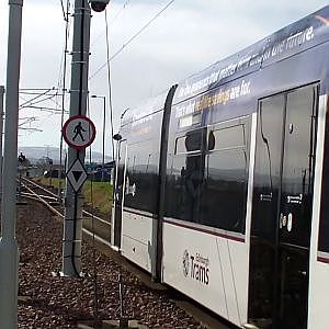 Edinburgh Trams at the Airport - YouTube