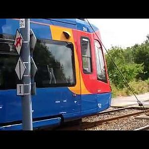 Meadowhall South with Tram Trains - YouTube