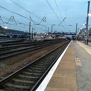 Duchess of Sutherland passing through Doncaster - YouTube
